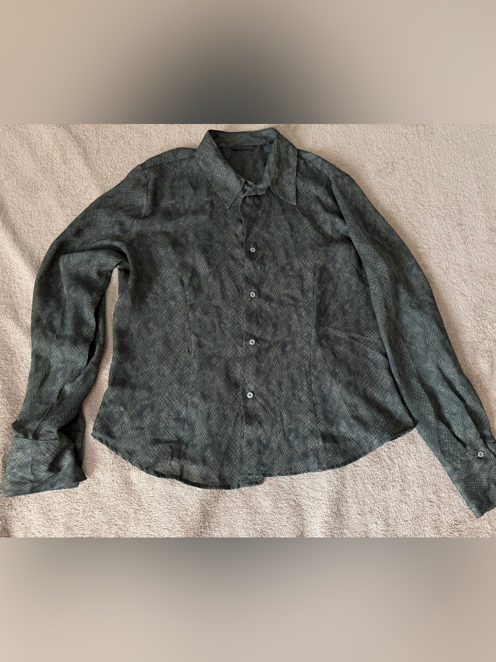 Dark Green Button-Down Shirt